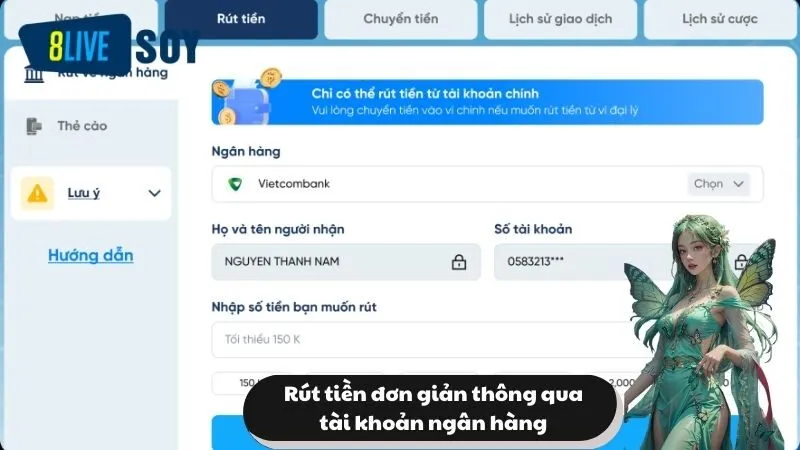 Giao dịch đơn giản thông qua tài khoản ngân hàng